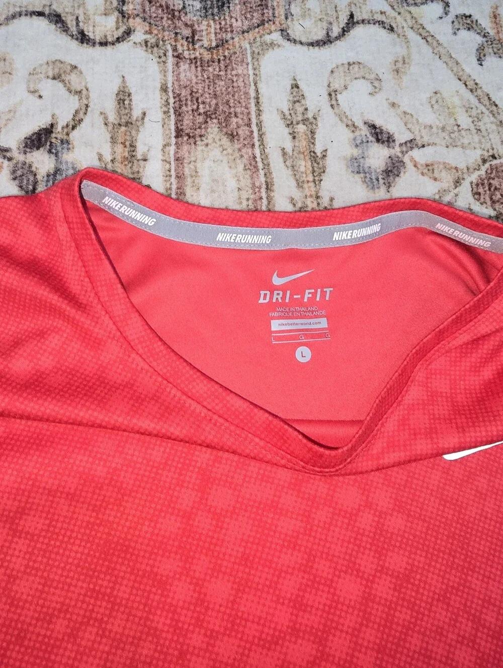 Nike Women’s Bright Red Long-Sleeve Dri-FIT Training Top
